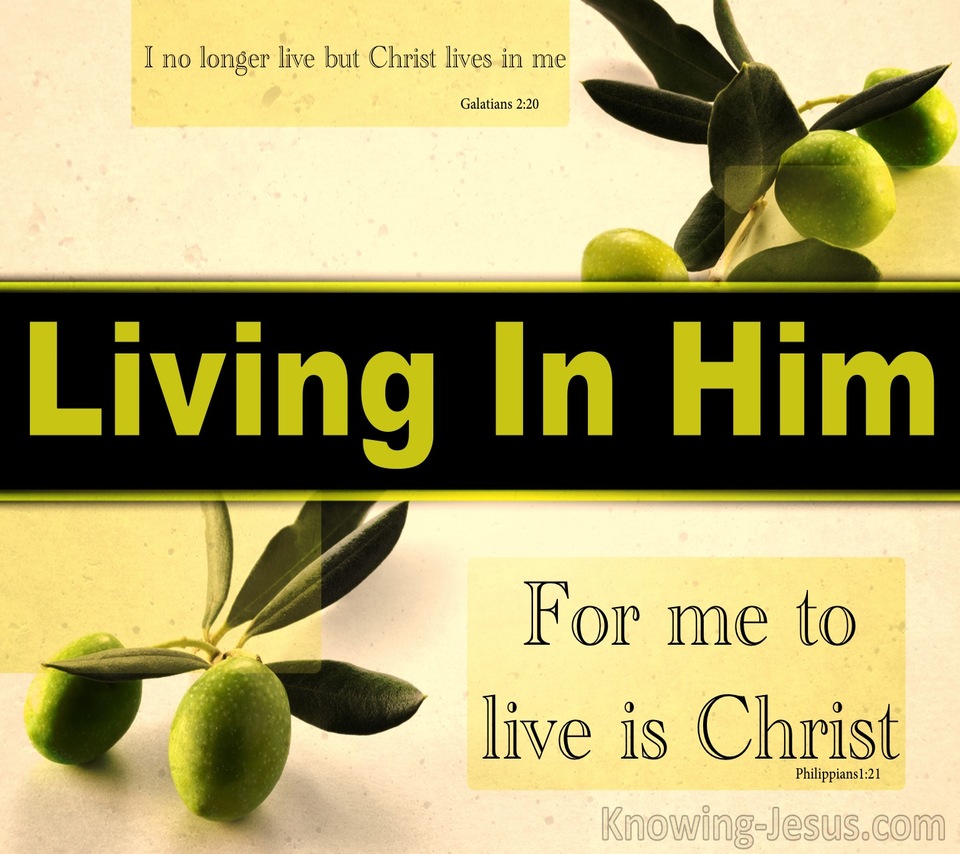 Philippians 1:21 Living in Him (devotional) (yellow)